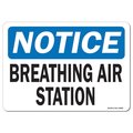 Signmission OSHA Notice Sign, Breathing Air Station, 24in X 18in Aluminum, 18" W, 24" L, Landscape OS-NS-A-1824-L-19525